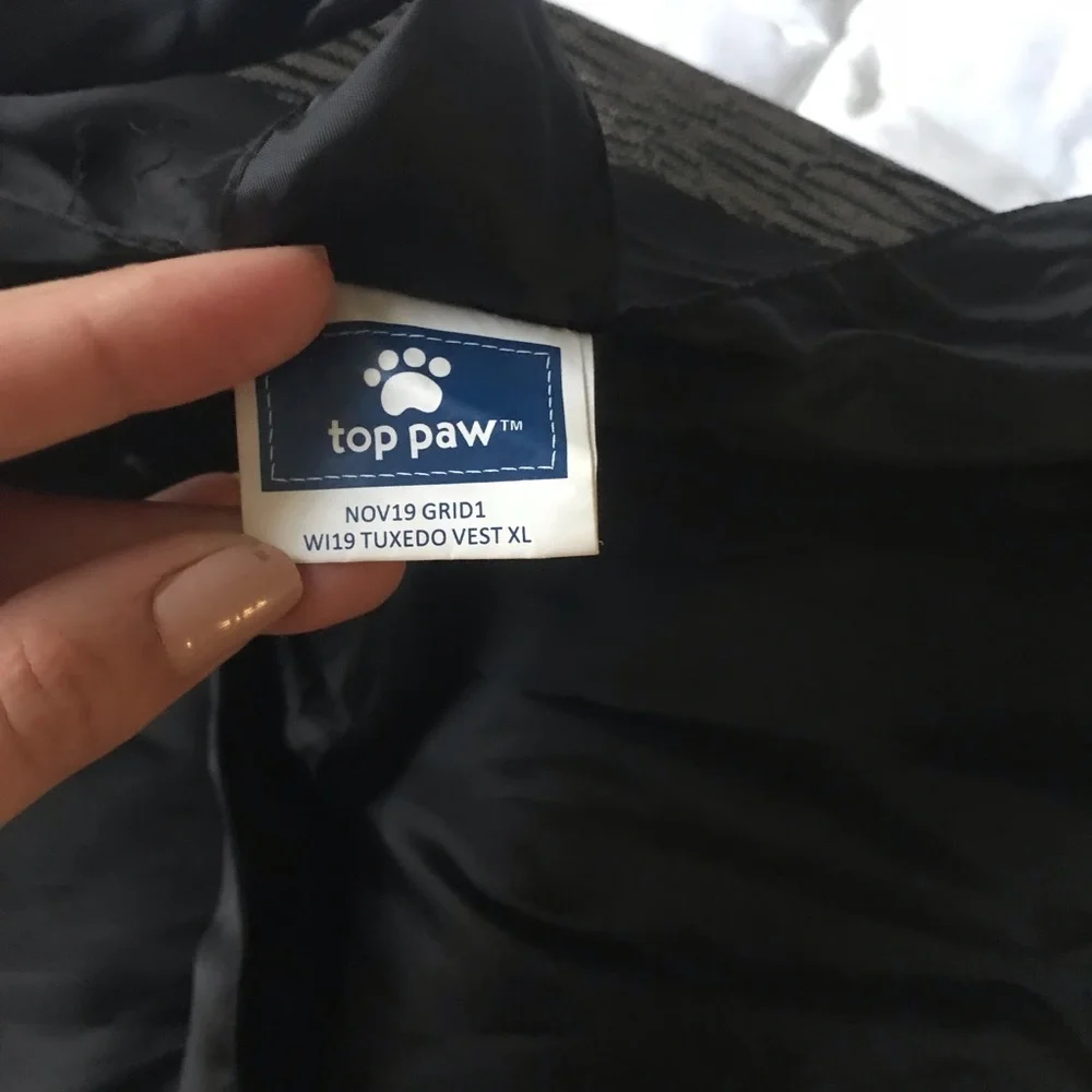 Top paw tux suit dog vest - size XL